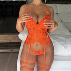 MUZISKAT Pure Lust Lace Suspender Set