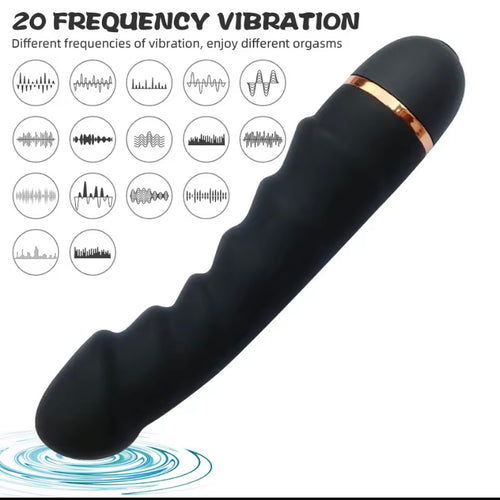 20 Mode USB Rechargeable Silicone G-Spot & Clitoral Vibrator