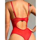 Sexy Lace Crotchless Bodysuit – Transparent Bra Teddy with Bow Detail