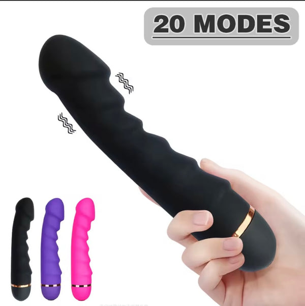 20 Mode USB Rechargeable Silicone G-Spot & Clitoral Vibrator